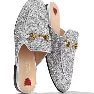Gucci Princeton Glitter Loafer Mule size 39